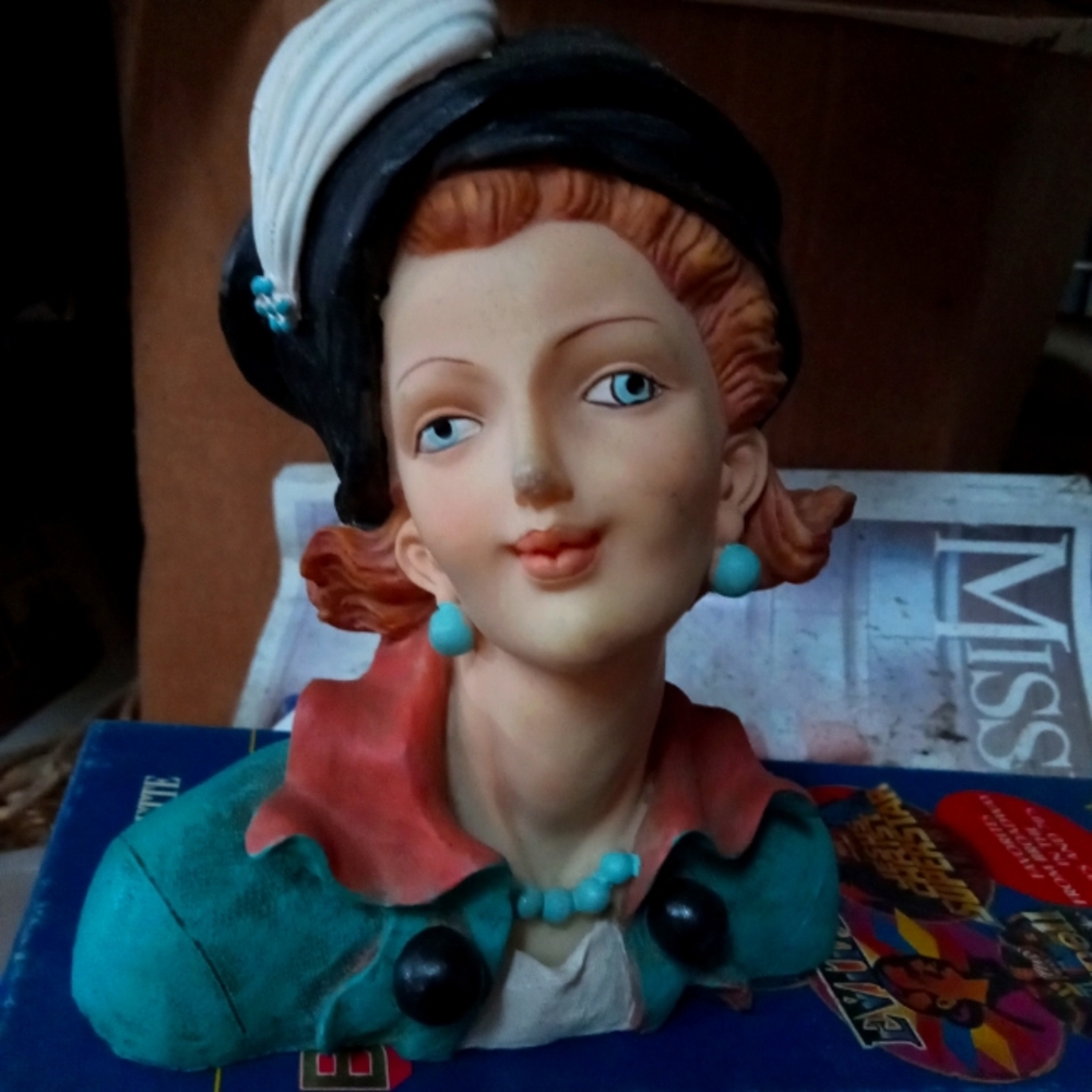 Ww2 lady bust candle holder